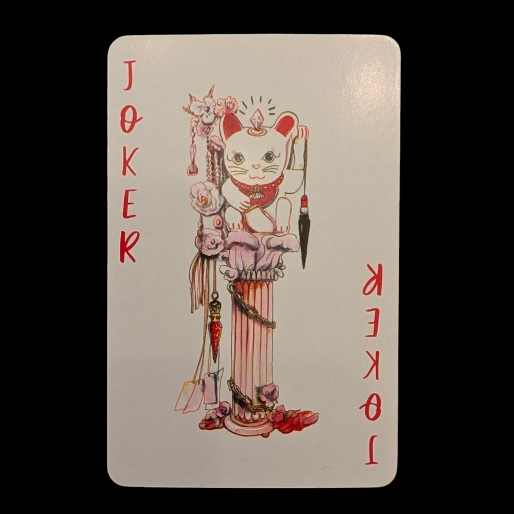 Limited Edition Christian Louboutin Joker Card with Cat Design